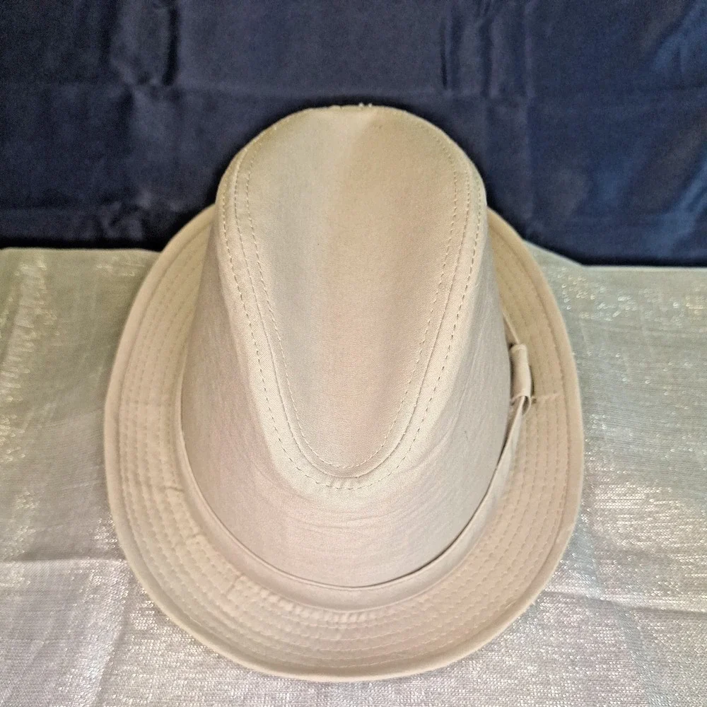 Genuine STETSON Tan Canvas Fedora Safari Hat Extra Large Water Repellent Cotton